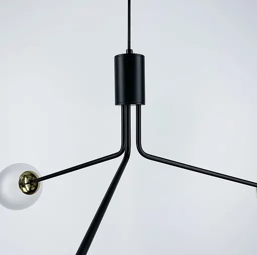 Витончений світильник з матовими плафонами | Арт. AOC 11/3 BK | Line F - фото 3