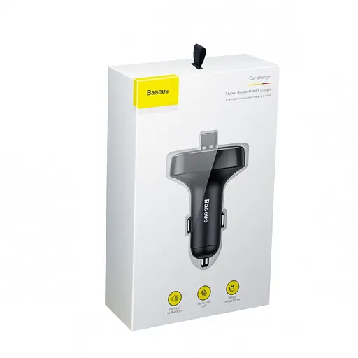 ФМ-модулятор - Адаптер автомобильный BASEUS S-09 T-typed FM adapter with Bluetooth - фото 2