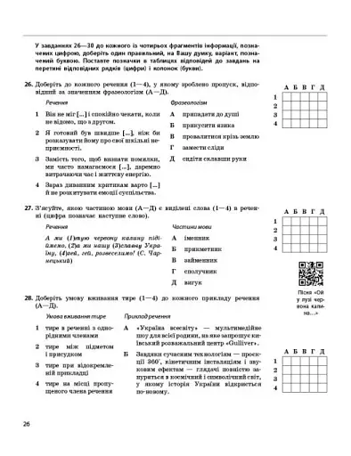 НМТ 2026. Українська мова. Тестовий зошит - фото 2