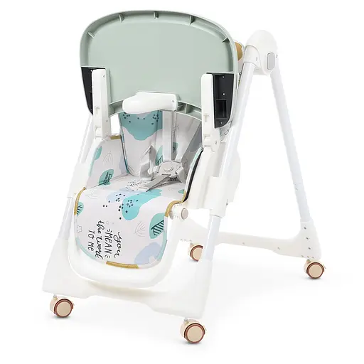 Стульчик для кормления Bambi M 5673-12 с мягкой эко кожей голубой - фото 5