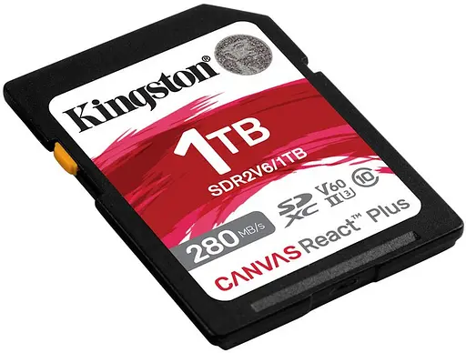 Карта памяти Kingston SDXC UHS-II U3 ​​Canvas React Plus 1Tb V60 - фото 4