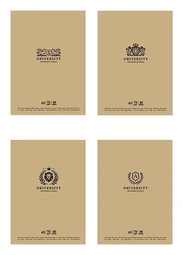 Комплект 4 шт загальних зошитів. Зошит Школярик А5 80 арк. у лінію 5210 4823088220957 - фото 1