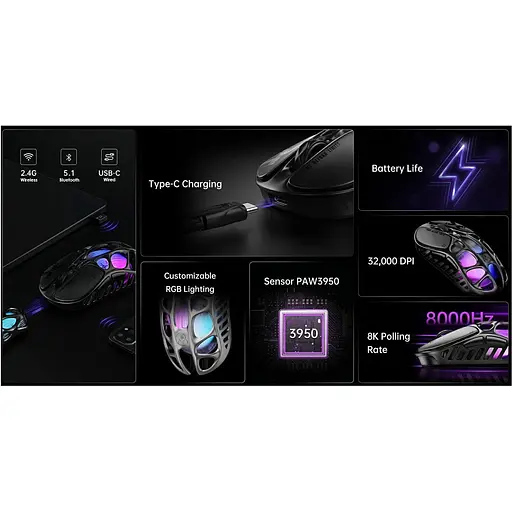 Миша GravaStar Mercury X Pro Interstellar Silver (GSXPRO_GRY) [137945] - фото 8