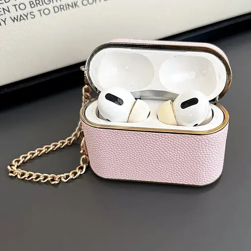 Шкіряний футляр Suitcase для навушників AirPods 3 Pink - фото 3