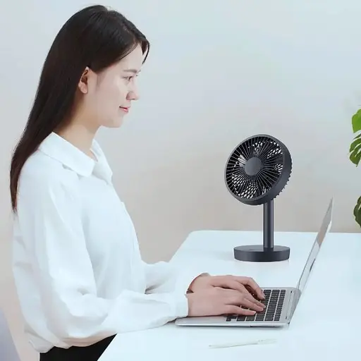 Вентилятор портативный JIPIN JP-F05 беспроводной на аккумуляторе 4000mAh черный - фото 2