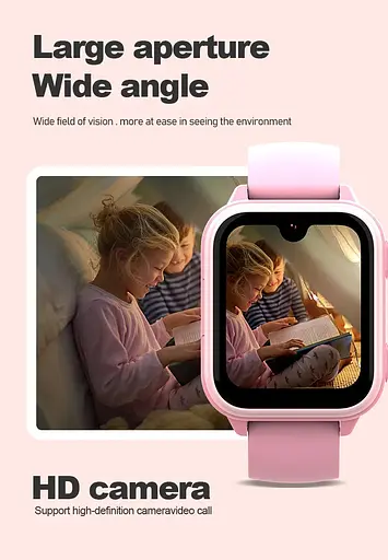 Смарт-часы-телефон детские Wonlex KT33 с камерой WI-FI GPS SIM-карта силиконовый ремешок Pink (17775) - фото 8