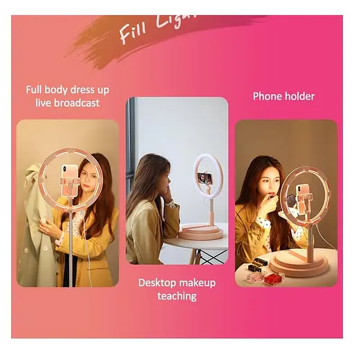 Тримач із кільцевим освітленням Usams Stretchable holder US-ZB120 168 cm чорний - фото 5