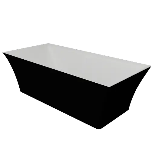 Ванна отдельностоящая матовая Amdcon Sparta 173x73 черная из литого камня SPARTA_173_BLACK_MAT Черный матовый - фото 7