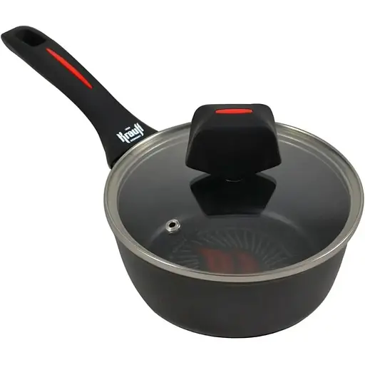 Ківш Krauff Smart Fry зі скляною кришкою 1 л 16 см (25-45-158)