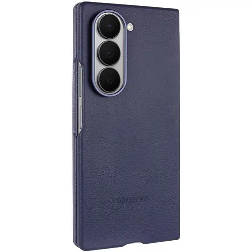Шкіряний чохол Leather Case (AAA) для Samsung Galaxy Z Fold6 Navy