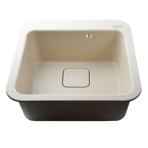 Гранитная мойка Globus Lux Barbora слоновая кость 510x510 мм, Бежевый - фото 4