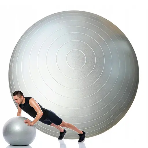 Фитбол мяч для фитнеса HMS NE-FB-65G, серый 65 см