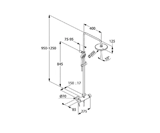 Душова система Kludi Logo 6808505-00 - фото 2