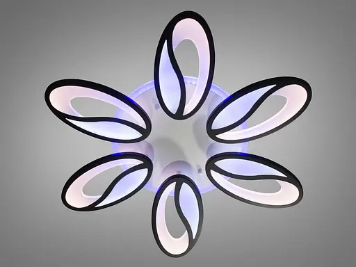 Потолочная LED люстра с диммером и LED подсветкой, 105 Вт, черная - фото 2