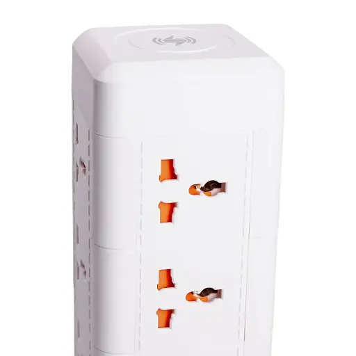 Мережевий фільтр-подовжувач Yiwu HP-5-11MF TOWER B24 4,8 м 12 розеток 3USB + 1PD LED-лампа білий  - фото 8