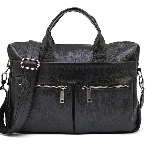 Чоловіча шкіряна сумка TARWA 39.5х29.5х9 см sum0026107 - фото 3