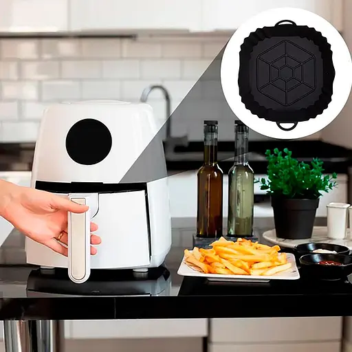 Квадратная силиконовая форма для аэрогриля, духовки и мультипечи 20х20 см, Kitchen Master Розовый 87275 - фото 5