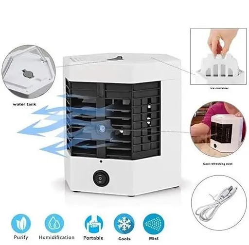 Портативный мини кондиционер 10Вт Arctic Air Ultra PRO 3в1 с функцией увлажнения и охлаждения Белый/Черный - фото 3