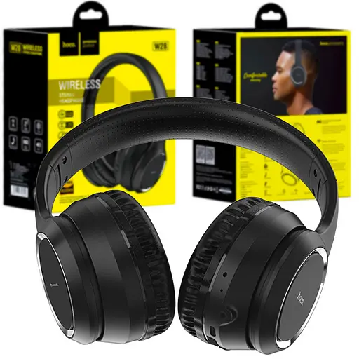 Блютуз Стерео Гарнітура Hoco W28 Чорний - фото 3