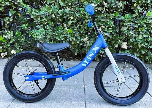 Велобіг Corso Spin-X, сталева рама, колесо 14", надувні колеса, підніжка, підставка для ніг, дзвоник PX-322-94 - фото 2