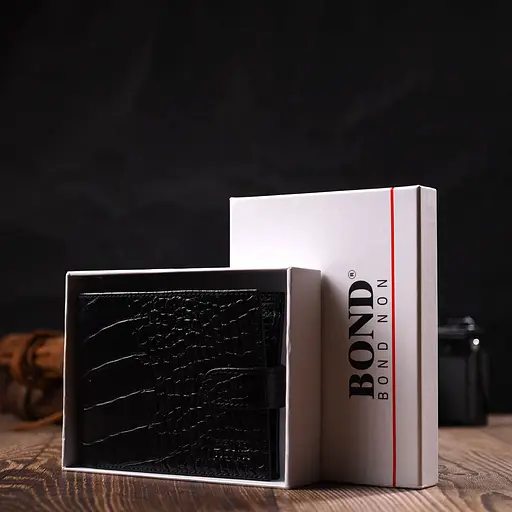 Шкіряний чоловічий гаманець Bond 12.5х9х2.5 см acs0026911 - фото 9