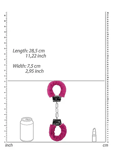 Наручники Ouch! Handcuffs Furry (рожевий) - фото 7