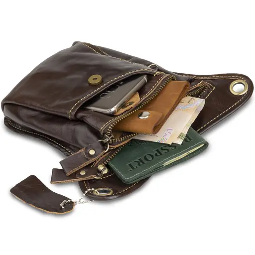 Чоловіча шкіряна сумка Vintage 16х22х3,5 см sum0012284 - фото 4