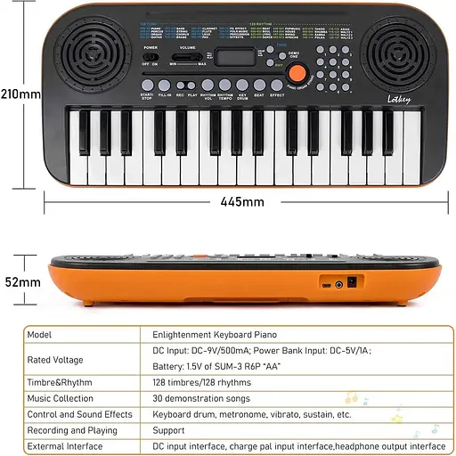 Детский музыкальный инструмент 32 Мини-игрушечная клавиатура для фортепиано - фото 3