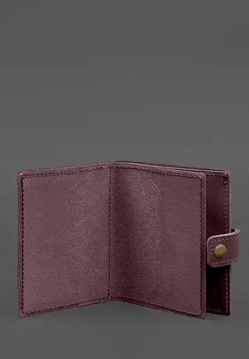 Кожаная обложка-портмоне для удостоверения офицера ГНСУ 11.2 бордовый Crazy Horse - фото 3