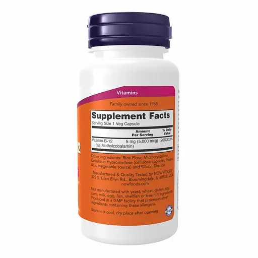 Витамин B-12 New Foods Methyl B-12 5,000 mcg 90 vcaps - фото 3