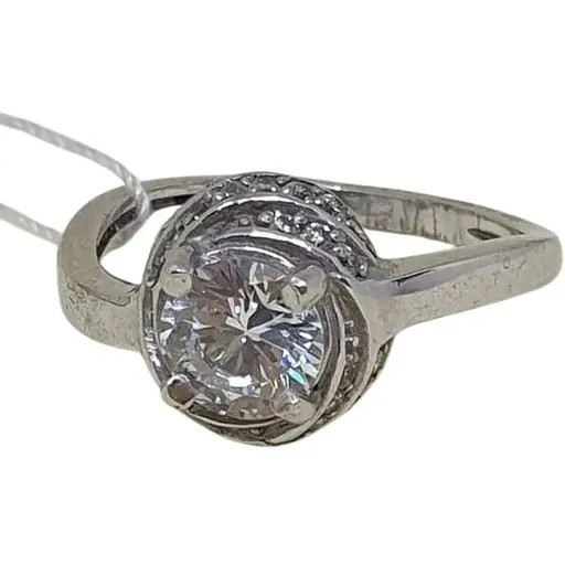 Серебряное кольцо Агни ЛАКИ с фианитами. 1412/9Р-CZ