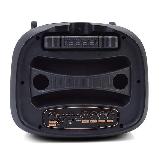 Колонка JBR-1205, MP3, Bluetooth, пульт дистанційного керування, 34x27x52 см, 12 дюймів, чорна - фото 4