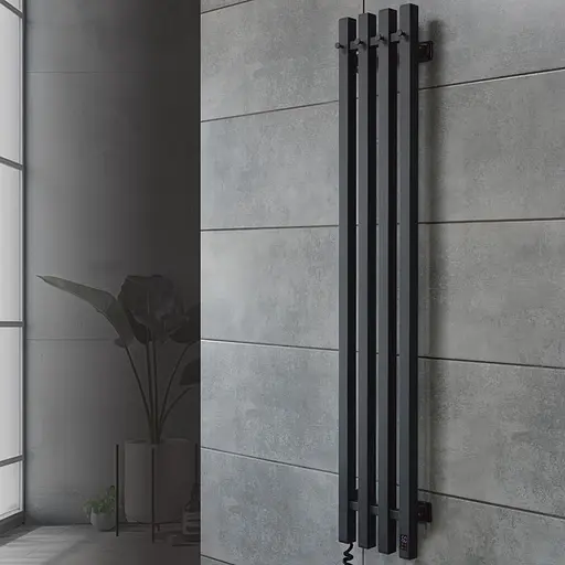 Электрический полотенцесушитель Navin Levante 210x1200 Sensor левый, черный муар 10-012033-4860, Черный матовый, Левое, Электронный - фото 4