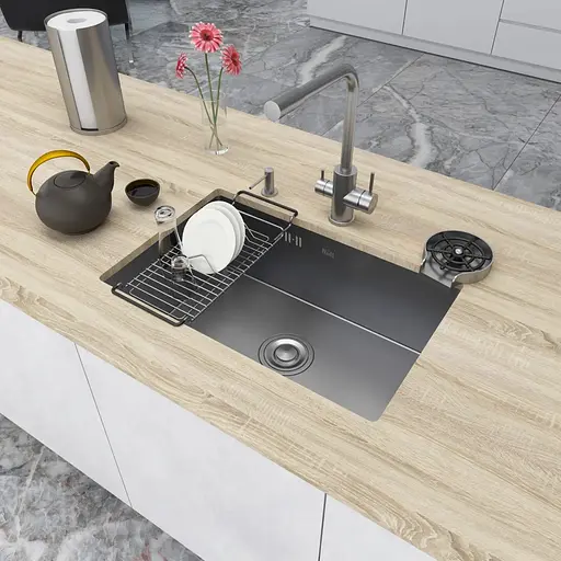 Кухонная мойка из нержавеющей стали под столешницу 1.5 мм Nett NS-6845, Нержавеющая сталь - фото 3