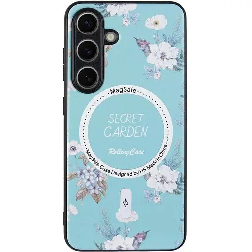TPU+PC чехол Epik Secret Garden with MagFit для Samsung Galaxy S24 FE Mint