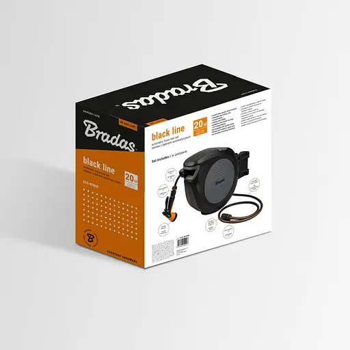 Автоматическая катушка Bradas BLACK LINE со шлангом 1/2"-30м и аксессуары ECO-W1B30 - фото 3