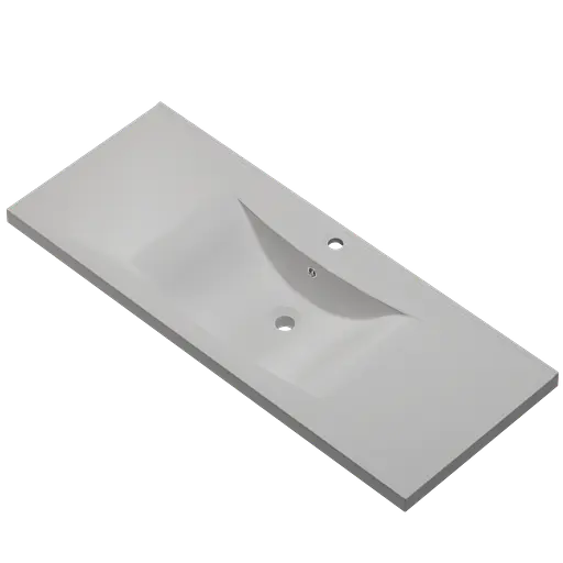 Раковина матовая врезная Amidicon Liza 120 1202x480 из литого камня LIZA_120_MAT, Белый матовый - фото 2