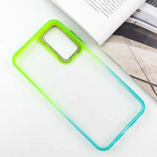 Чохол TPU+PC Fresh sip series для Samsung Galaxy A24 4G Бірюзовий / Лимонний - фото 3