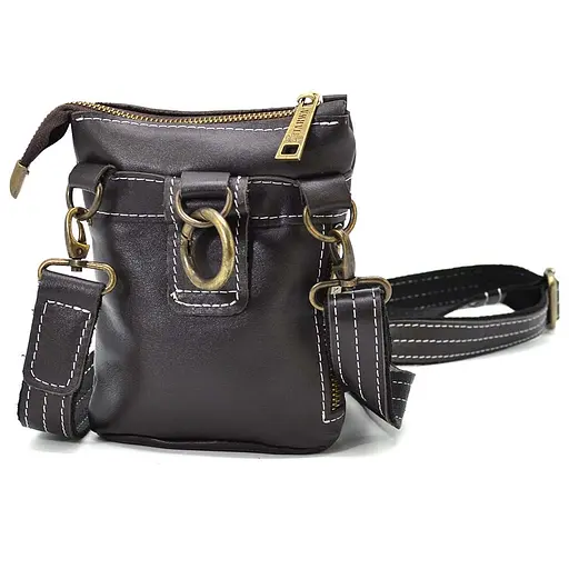 Чоловіча шкіряна сумка через плече TARWA 17х14х5.5 см sum0025699 - фото 6