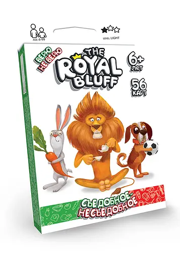 Карткова гра The ROYAL BLUFF Съедобное несъедобное (російською), Danko Toys