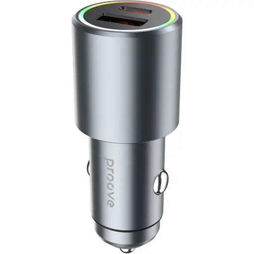 Автомобильное зарядное устройство Proove Double Energy Plus 53W USB-A + USB-C Metal Gray (ACDE53110004) [130293] - фото 3
