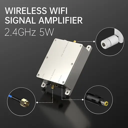 Підсилювач Wi-Fi сигналу з антеною EDUP EP-AB027 2.4 ГГц 5W 37dBm бустер розширювач вайфай FPV  (18800) - фото 4