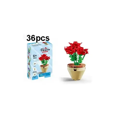 Конструктор Цветы в горшке, 123-935, от 36 деталей - фото 3