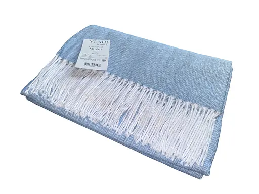 Плед бавовняний Миами/Miami Alice Vladi біло-блакитний 140х200 - фото 1