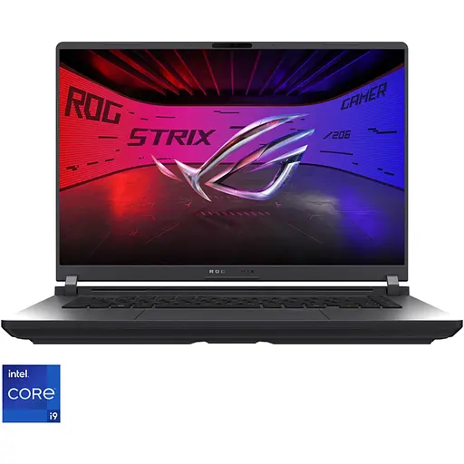 Ноутбук Ігровий ASUS ROG Strix G16 G615JPR з процесором Intel Core i9 14900HX pana la 5.8GHz, 16'', 2.5k, WQXGA, IPS, 240Hz, 32GB DDR5 RAM, 1TB SSD, NVID GDDR7, No OS, Eclipse сірий