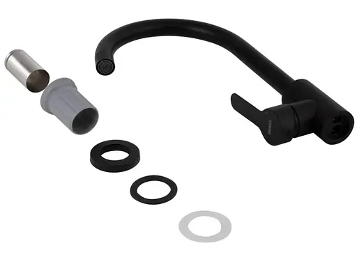 Змішувач для кухні Brinex Pure 015F U-образний Black Matt BRIPUR015FBLM - фото 4