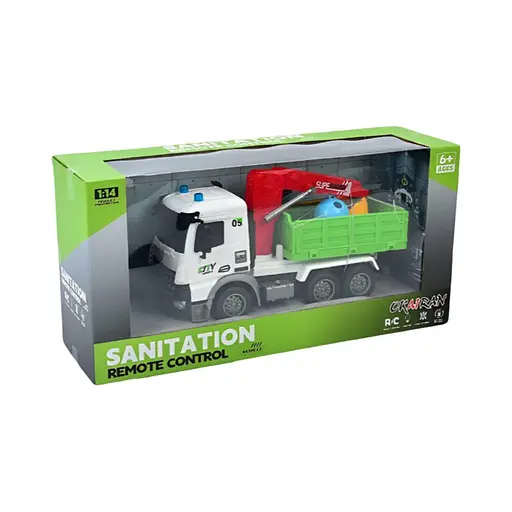 Машина YJ-117-2 сміттєвоз на радіокеруванні, 1:14, акумулятор, світло, рухомі деталі, гумові колеса - фото 2