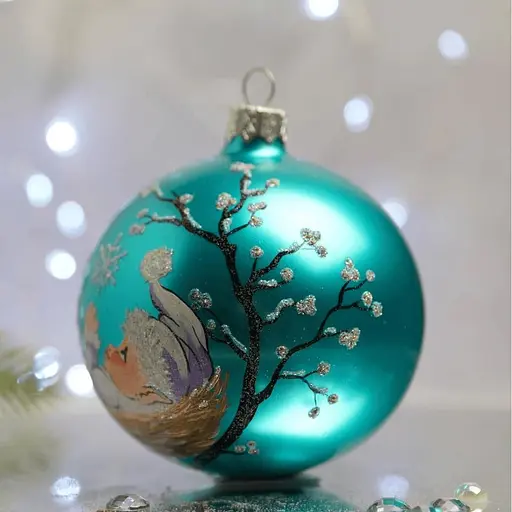 Ялинкова прикраса Санта Шоп Ельфік у гніздечку скло (4820001112474) - фото 3