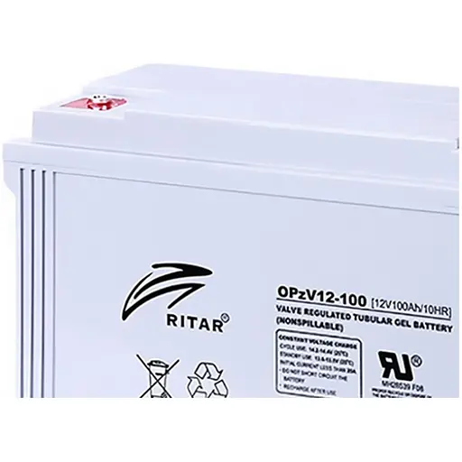 Аккумулятор Ritar GEL 12V/100Ah/1200Wh (OPzV12-100) [125621] - фото 2