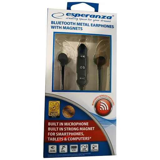 Навушники Esperanza Magnetic Metal Black (EH186K) - фото 2